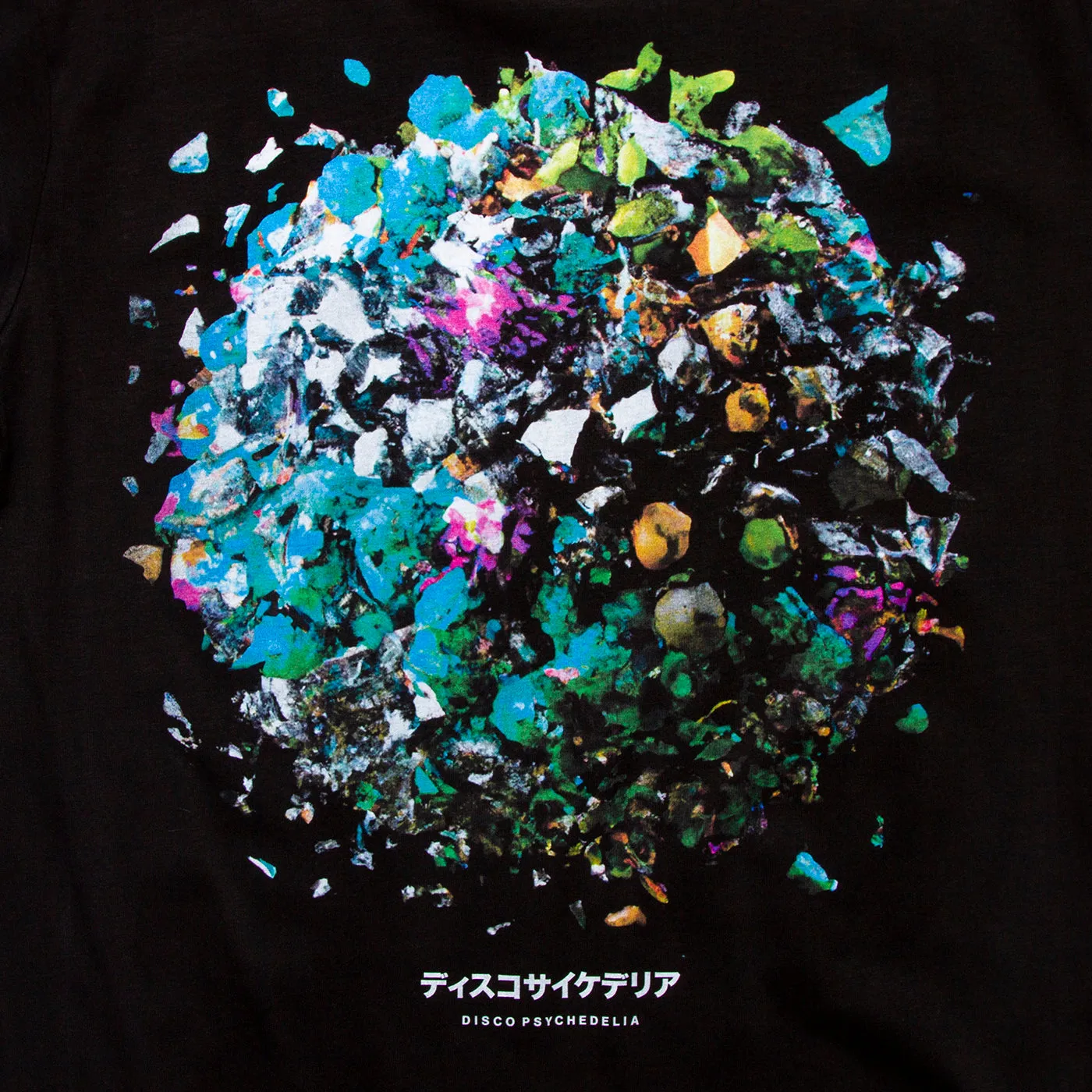 005 Disco Psychedelia Front Print - Tshirt - Black