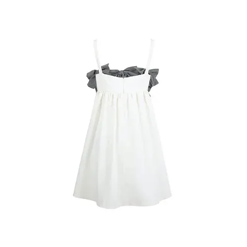 13 De Marzo Bowknot Slip Dress White