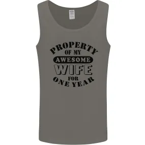 1st Wedding Anniversary 1 Year Funny Wife Mens Vest Tank Top