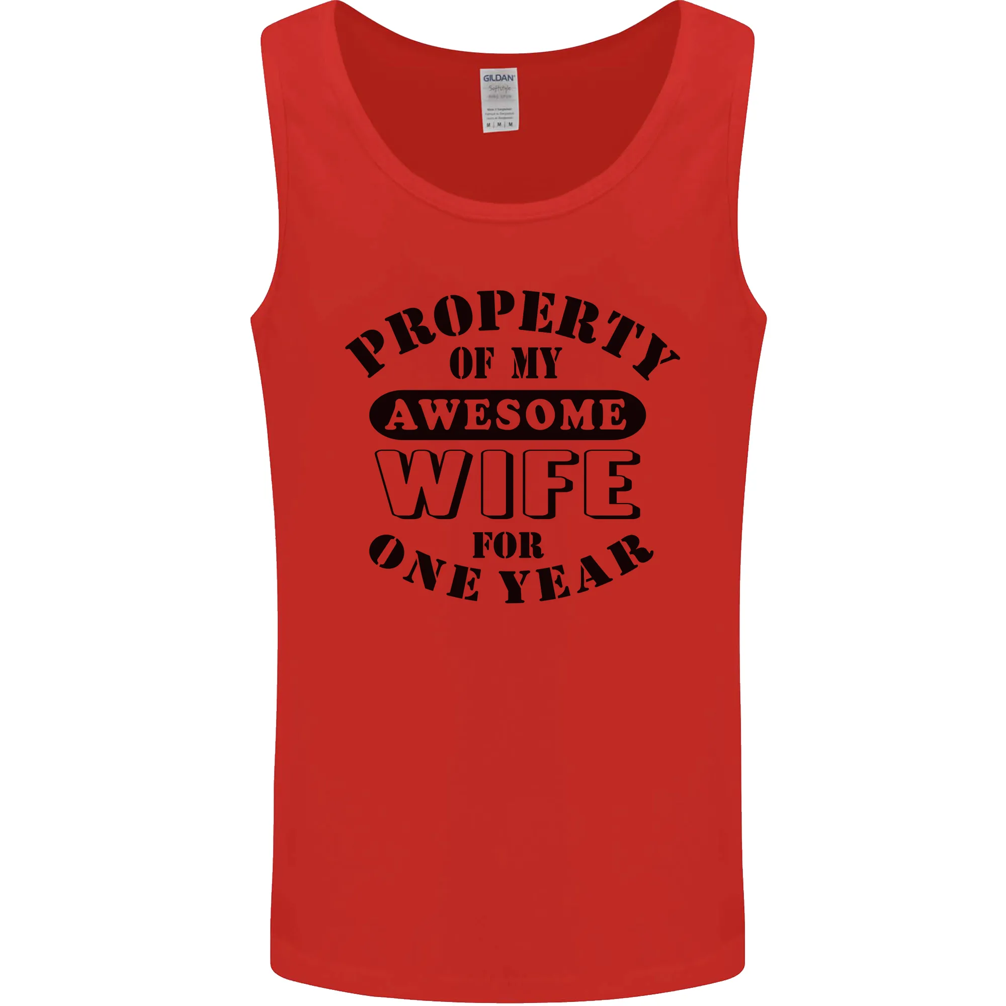 1st Wedding Anniversary 1 Year Funny Wife Mens Vest Tank Top