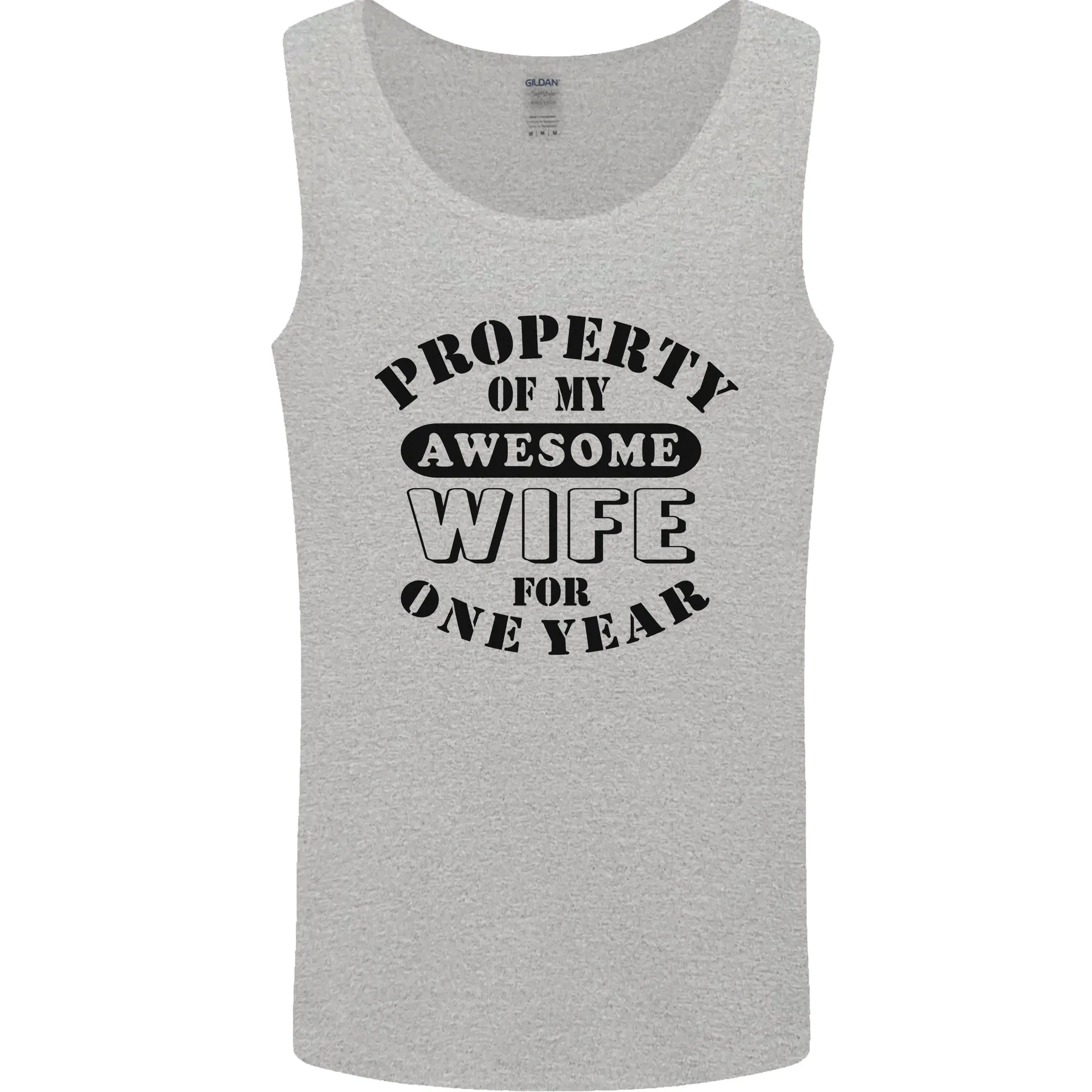 1st Wedding Anniversary 1 Year Funny Wife Mens Vest Tank Top