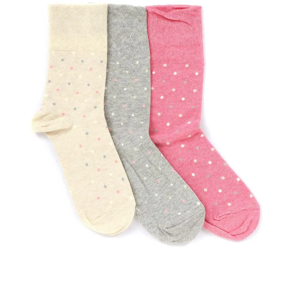 3-Pack Soft Top Socks - DAVJA27008 / 313 224