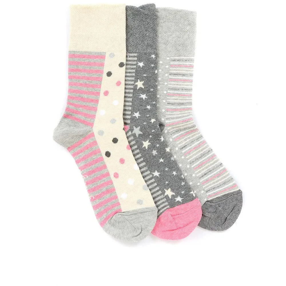 3-Pack Soft Top Socks - DAVJA27008 / 313 224