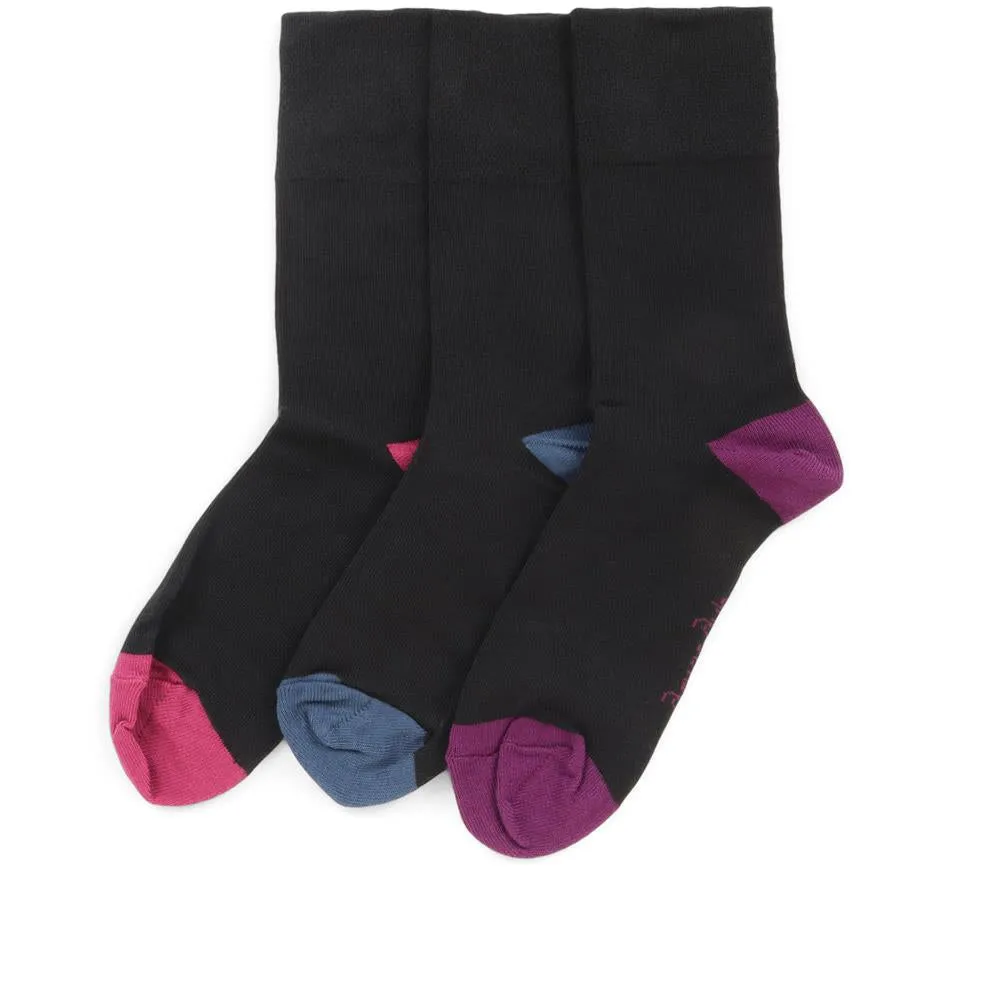 3-Pack Soft Top Socks - DAVJA27008 / 313 224