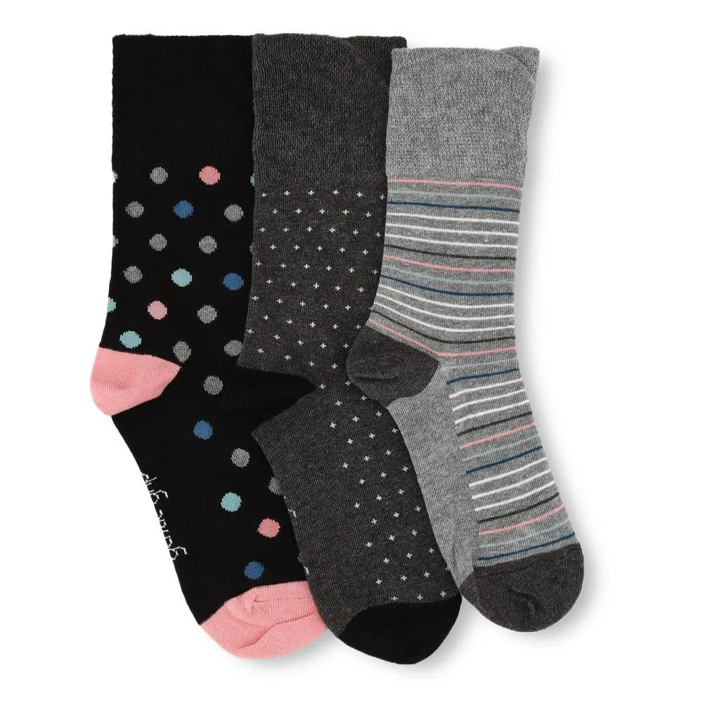 3-Pack Soft Top Socks - DAVJA27008 / 313 224