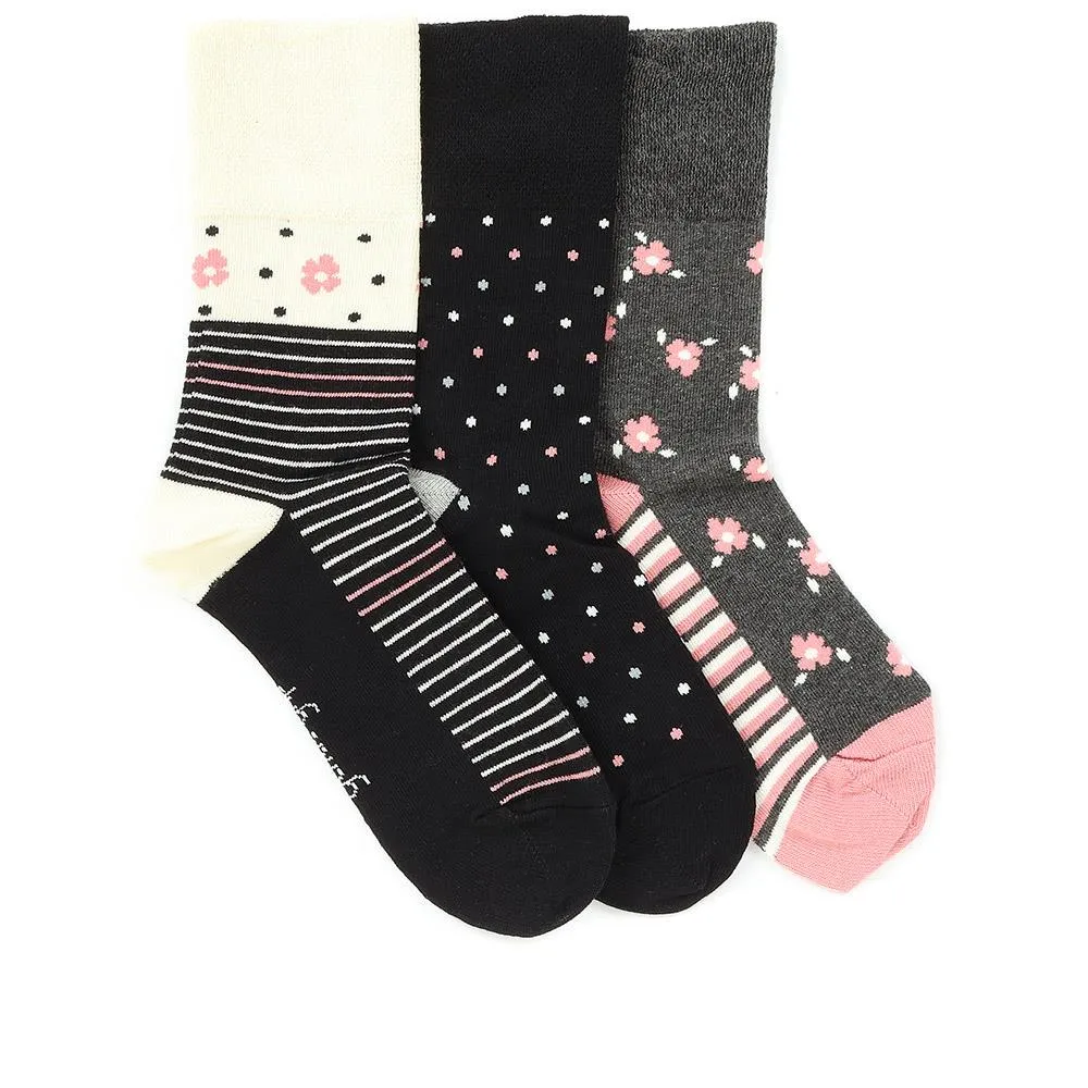 3-Pack Soft Top Socks - DAVJA27008 / 313 224