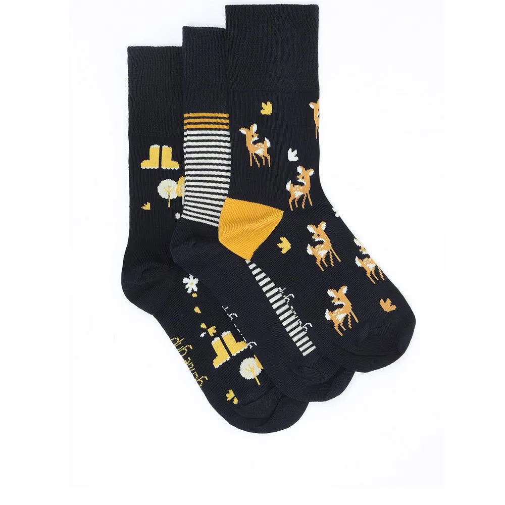 3-Pack Soft Top Socks - DAVJA27008 / 313 224