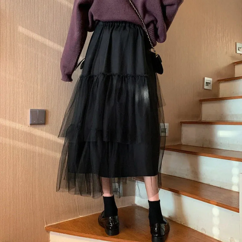 A-Line Mesh Skirt