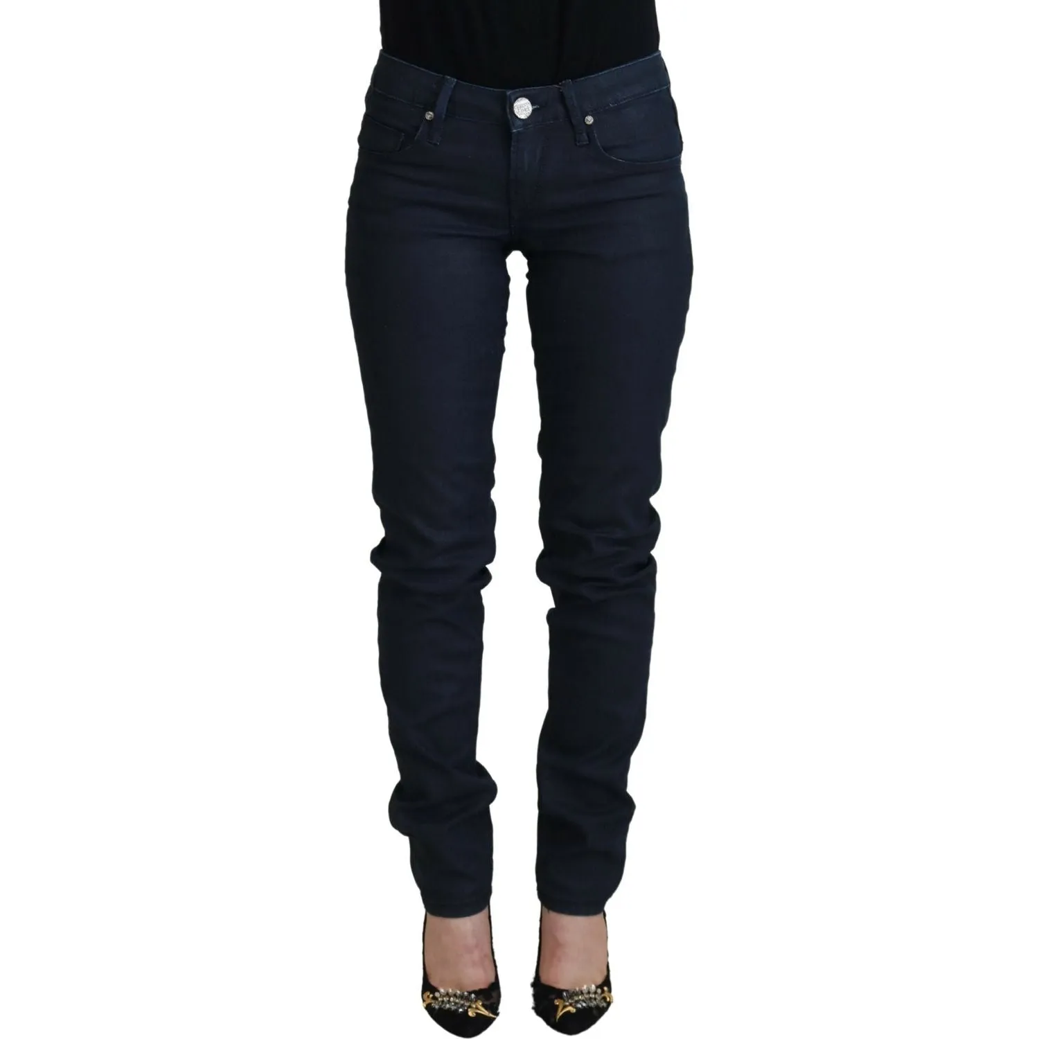 Acht Chic Low Waist Skinny Jeans in Blue