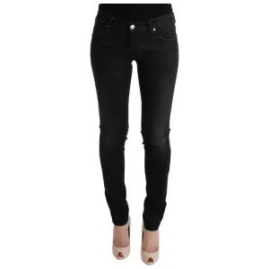 Acht Chic Slim Fit Black Cotton Jeans