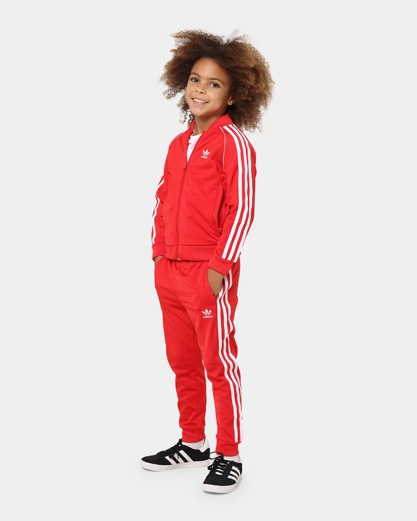 Adidas Kids' SST Track Suit Red/White