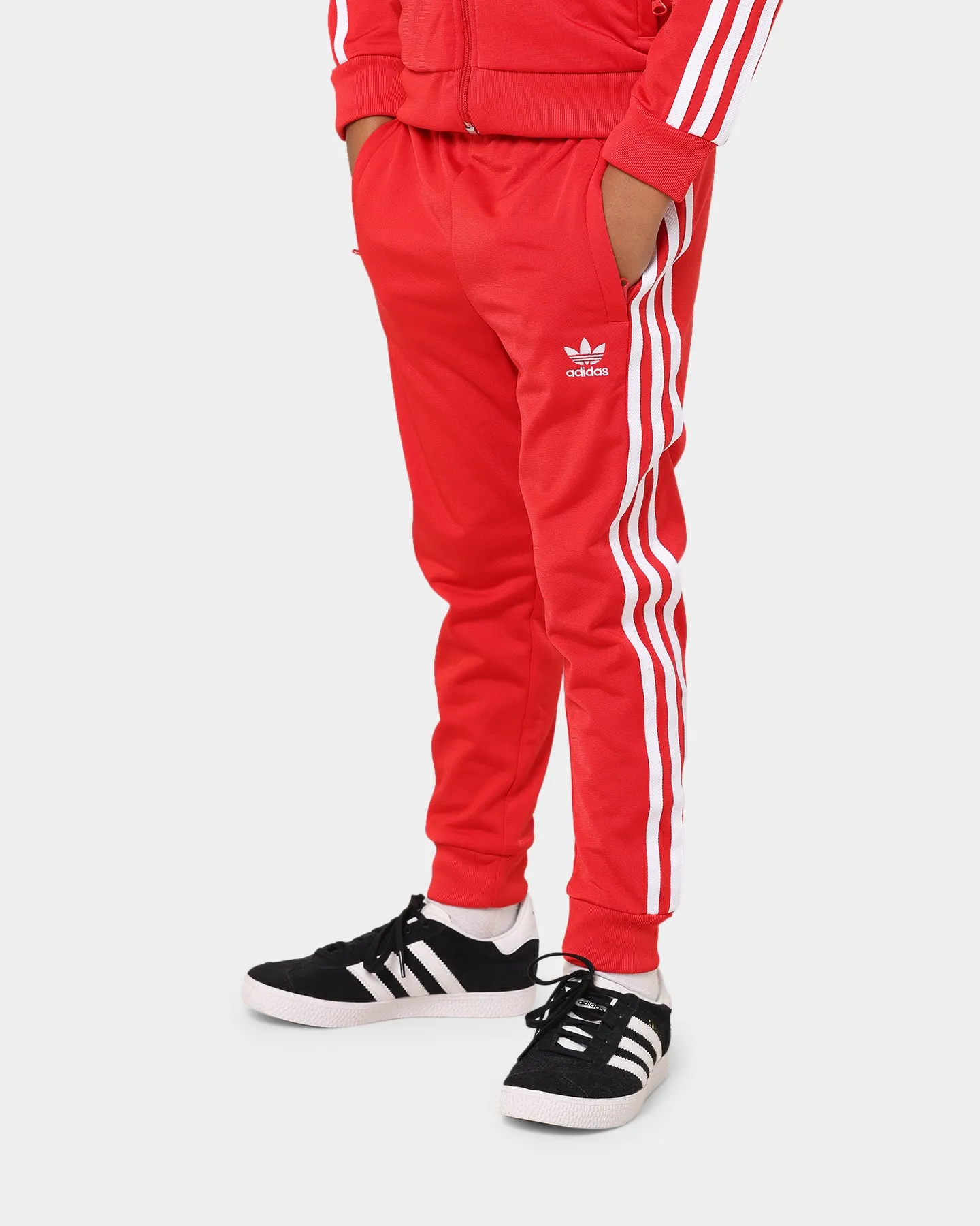 Adidas Kids' SST Track Suit Red/White