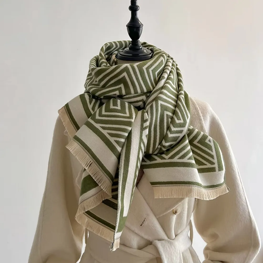 Alia Wrap Scarf Shawl in Green