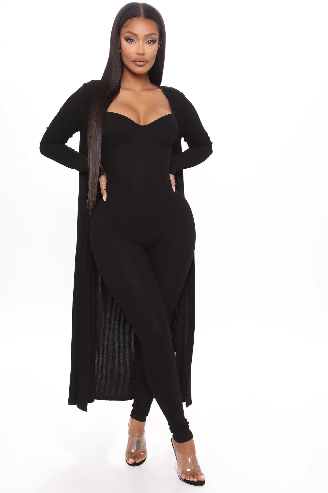 All Inclusive Jumpsuit Set - Black