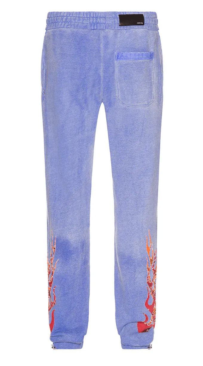 Amiri T.G.C.W. Flame Sweatpants Blue