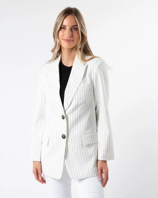 Bala Jacket - Black & White Stripe