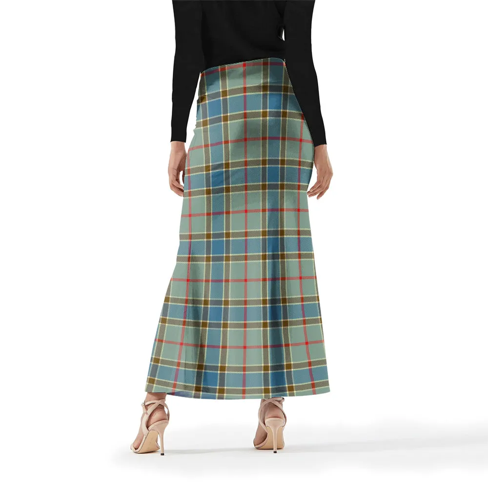 Balfour Blue Tartan Womens Full Length Skirt