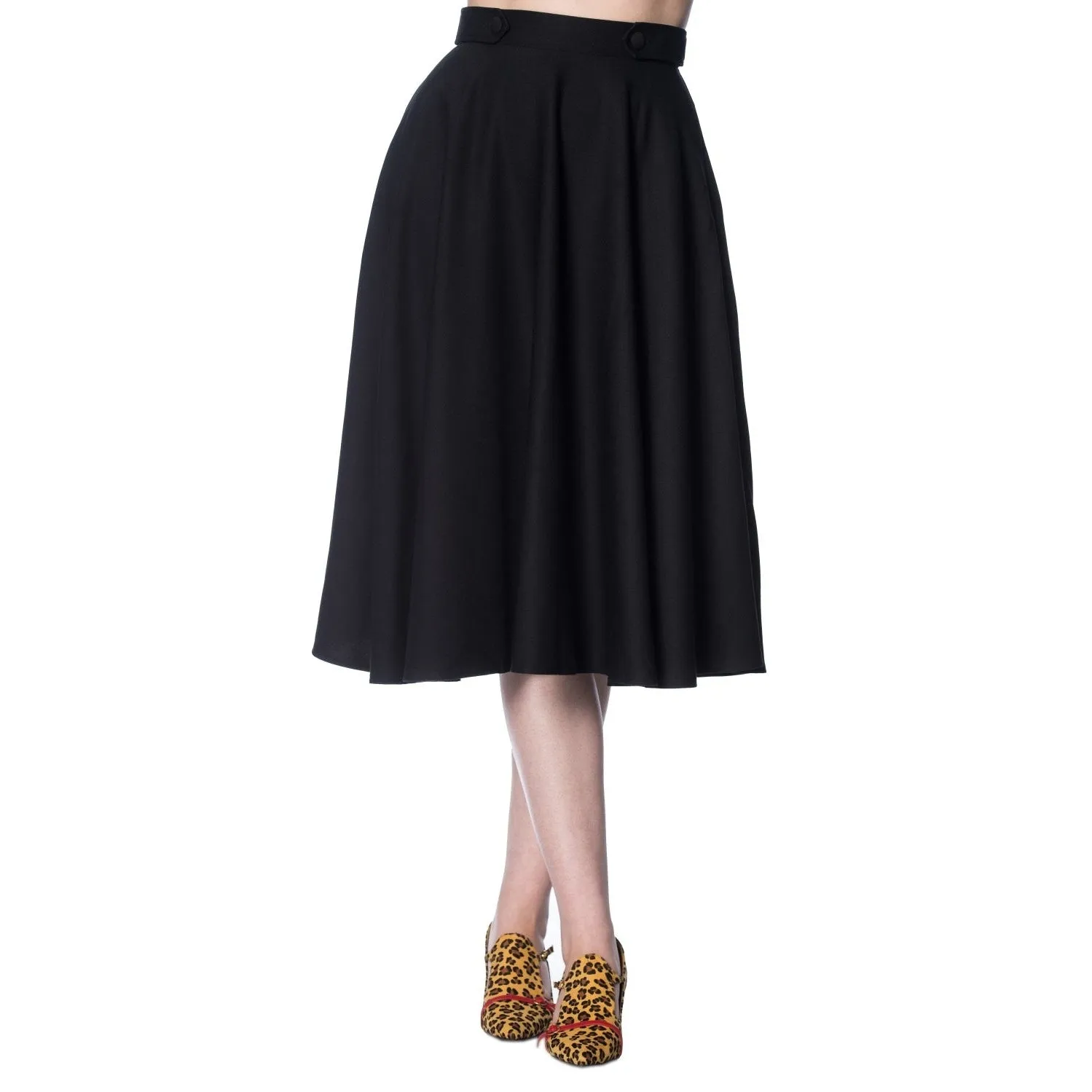 Banned Apparel Di Di Swing Skirt Black