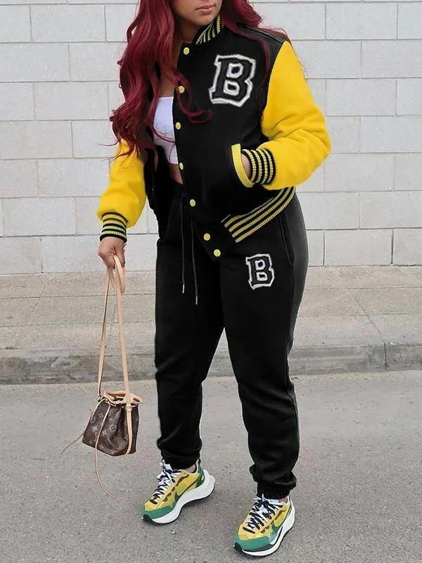 Beautiedoll Bomber Jacket & Jogger Pants Set