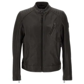 Belstaff Racer Air Dark Grey Leather Jacket