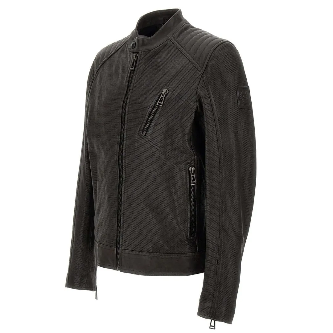 Belstaff Racer Air Dark Grey Leather Jacket