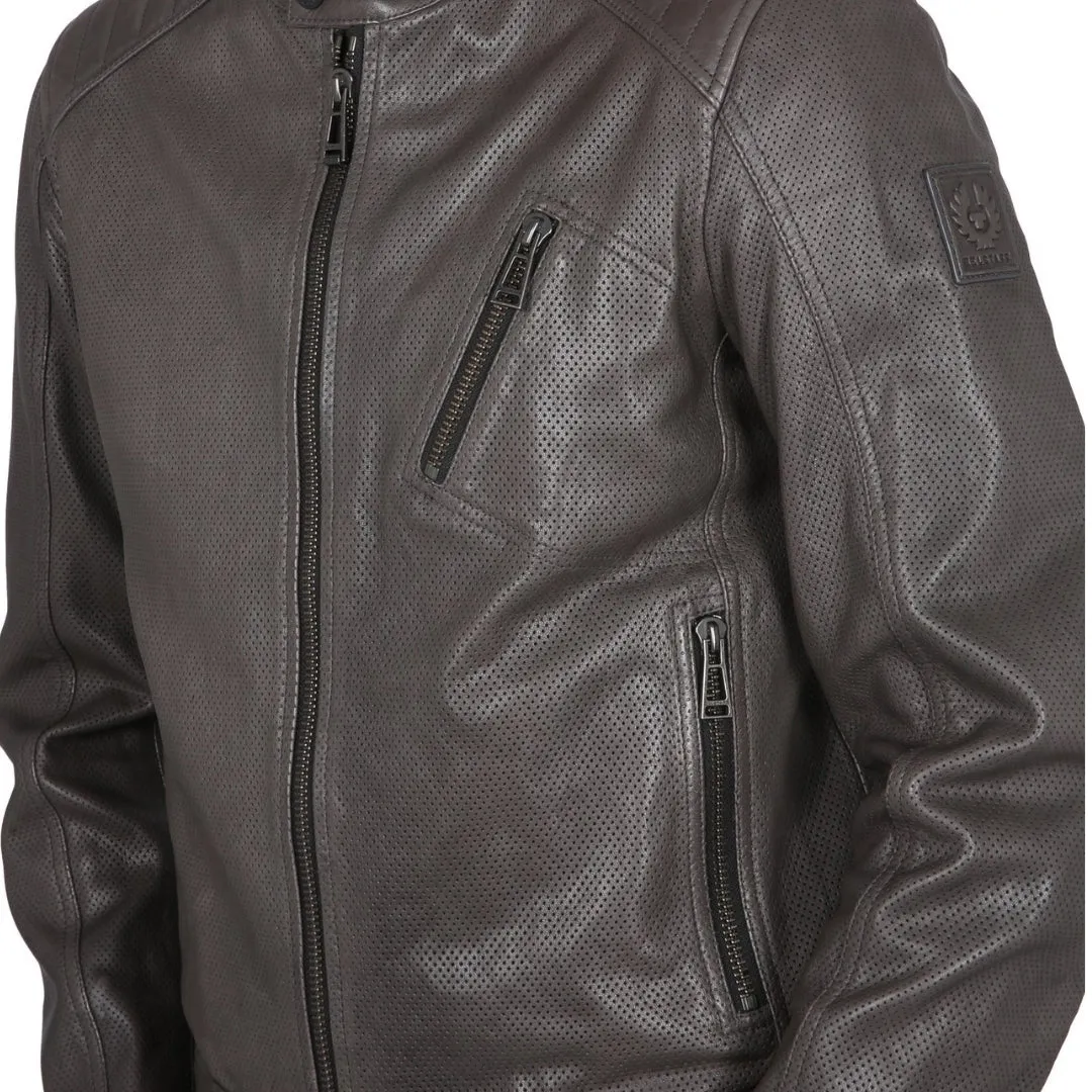 Belstaff Racer Air Dark Grey Leather Jacket