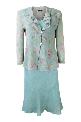 BEPPE BONDI Blue Three Piece Skirt Suit (UK 12)