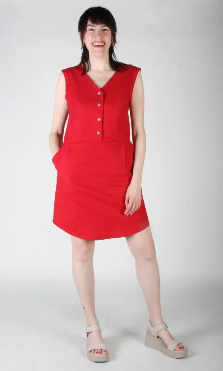 Birds of North America Honeycreeper Dress - Red (Online Exclusive)