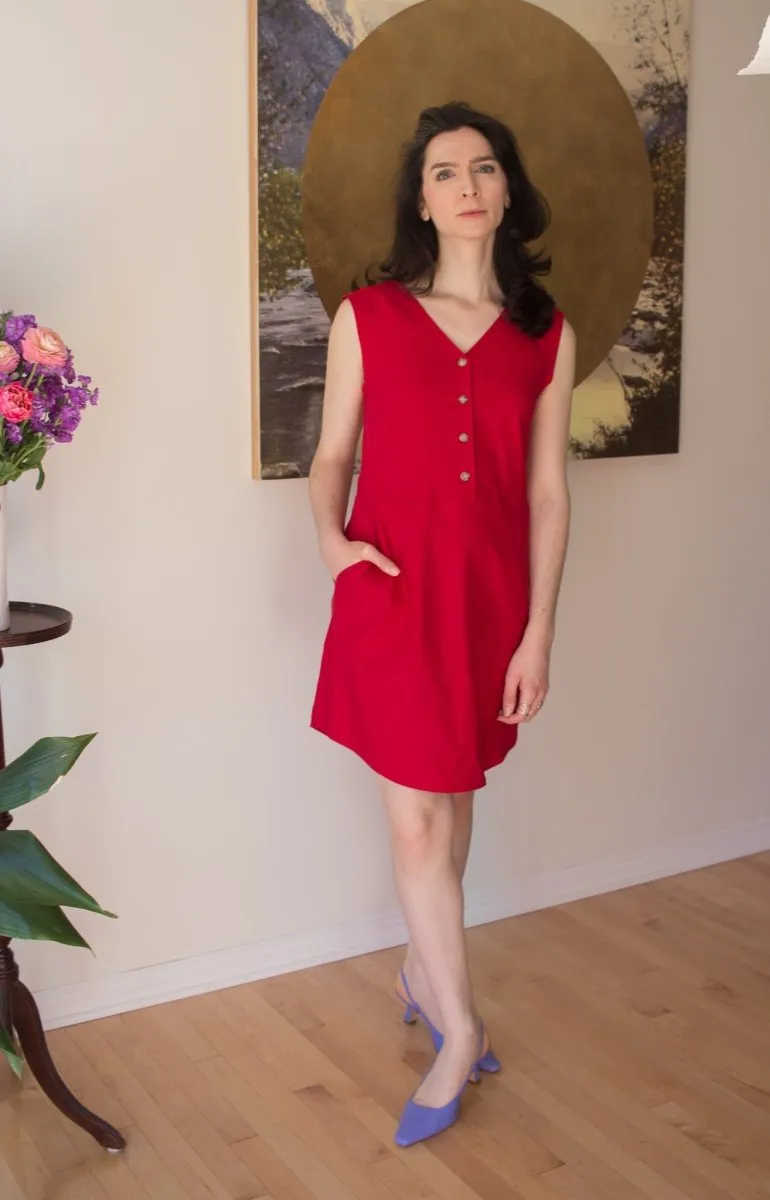 Birds of North America Honeycreeper Dress - Red (Online Exclusive)