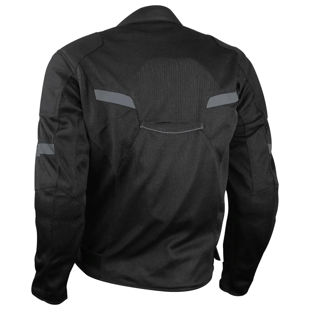 Black Mesh Motorcycle Jacket with Insulated Liner and CE Armor