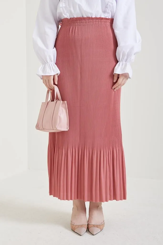 BNG Women - Pleated Hijab Skirt Rose Pink - Clermont