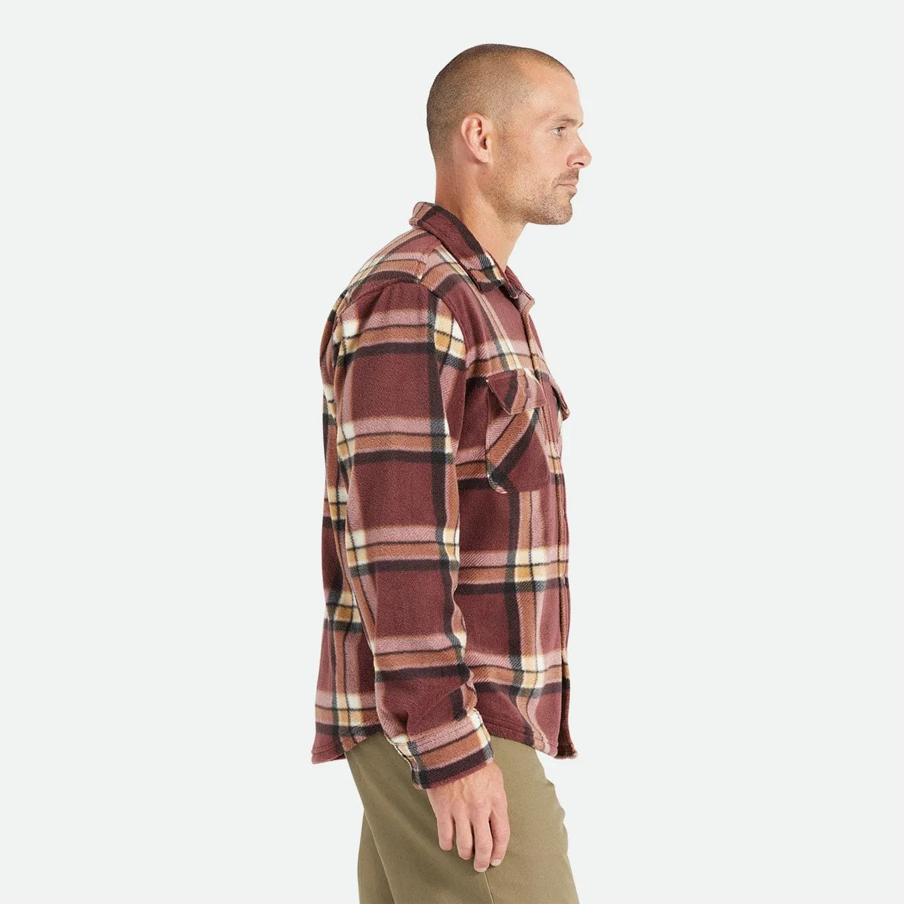 BOWERY L/S ARCTIC STRETCH FLEECE - MAHOGANY PLAID