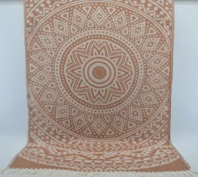 Brown Mandala 100% Cotton Towel