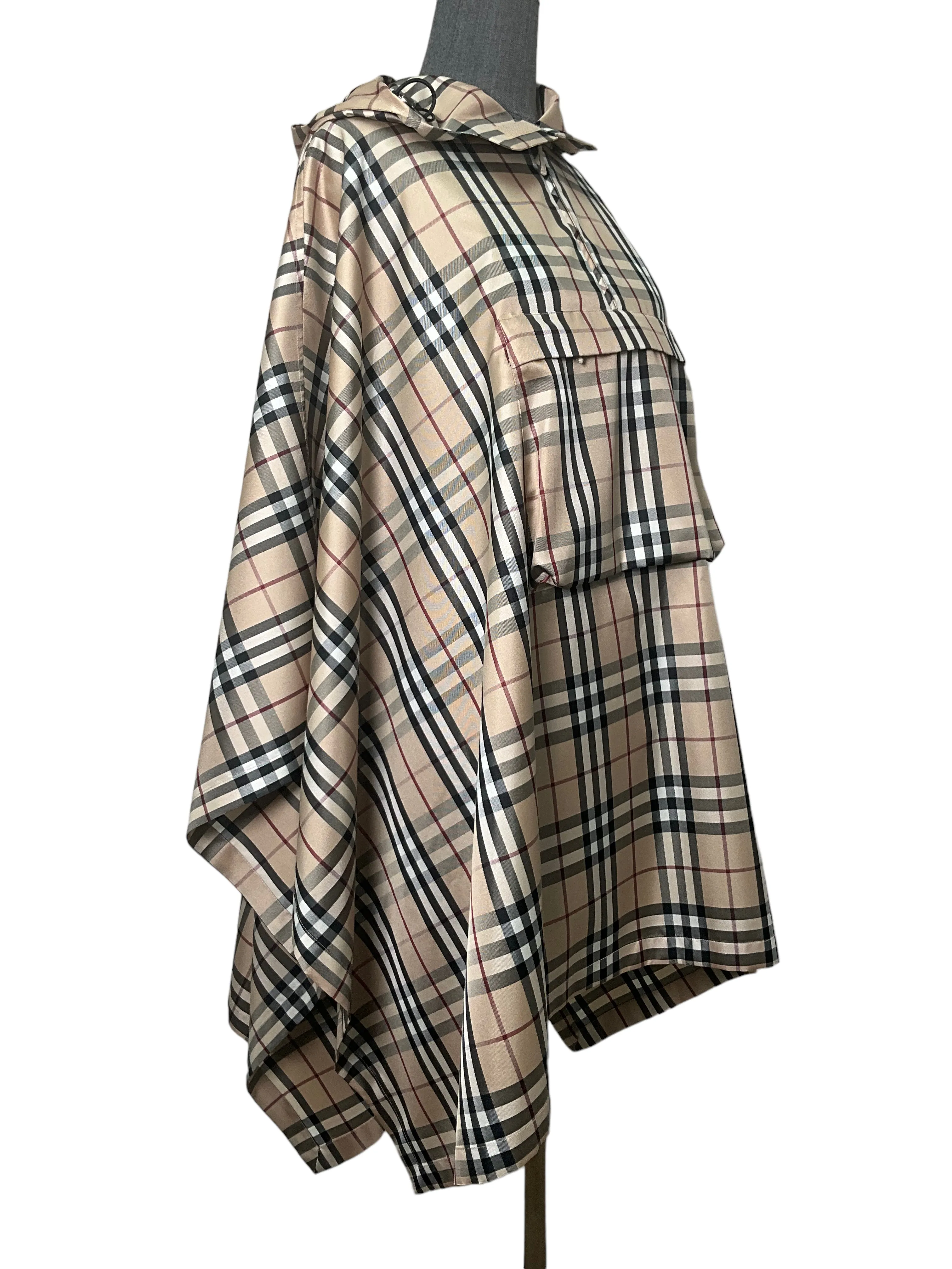 Burberry Nova Check Hooded Poncho