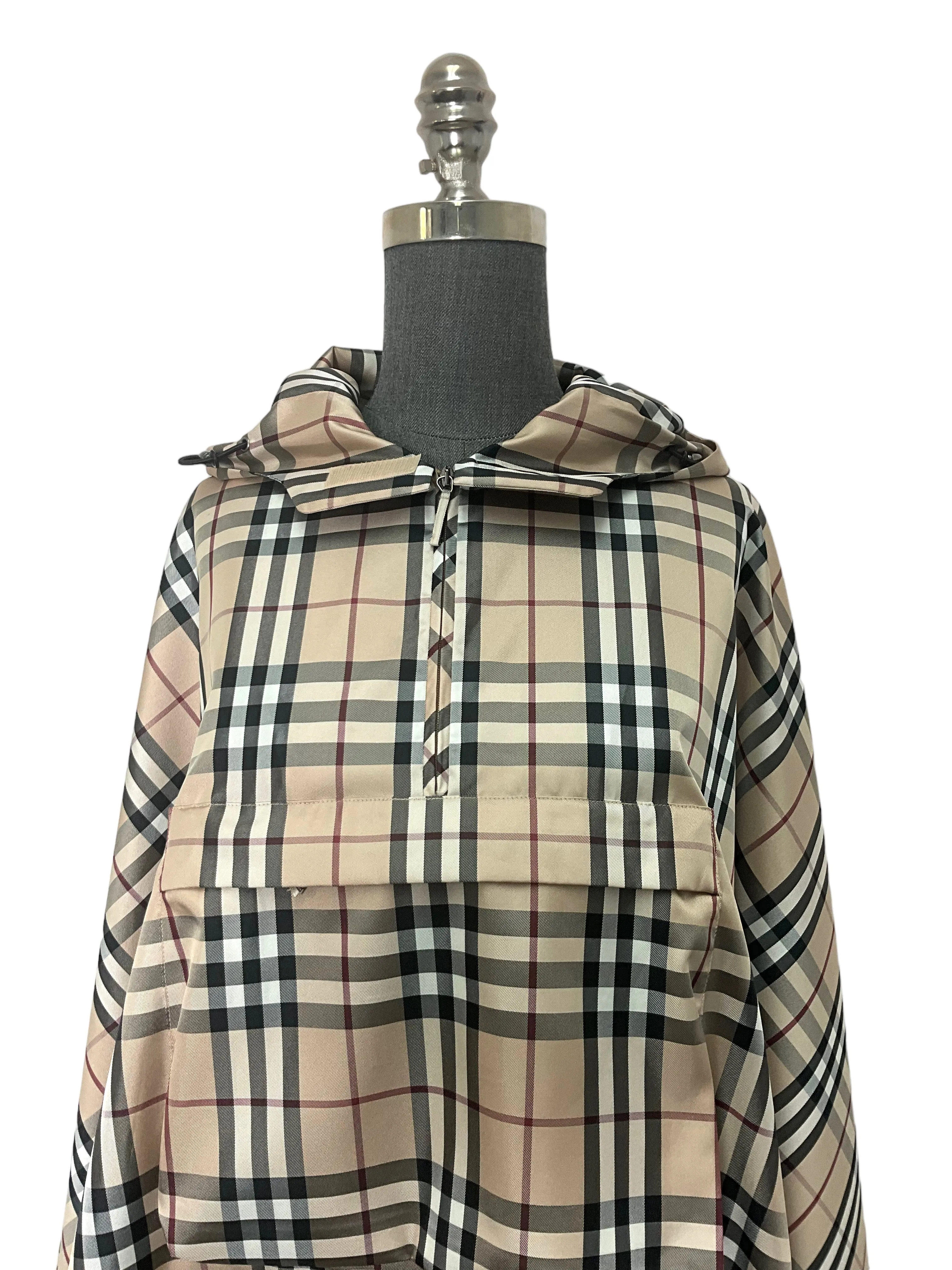 Burberry Nova Check Hooded Poncho