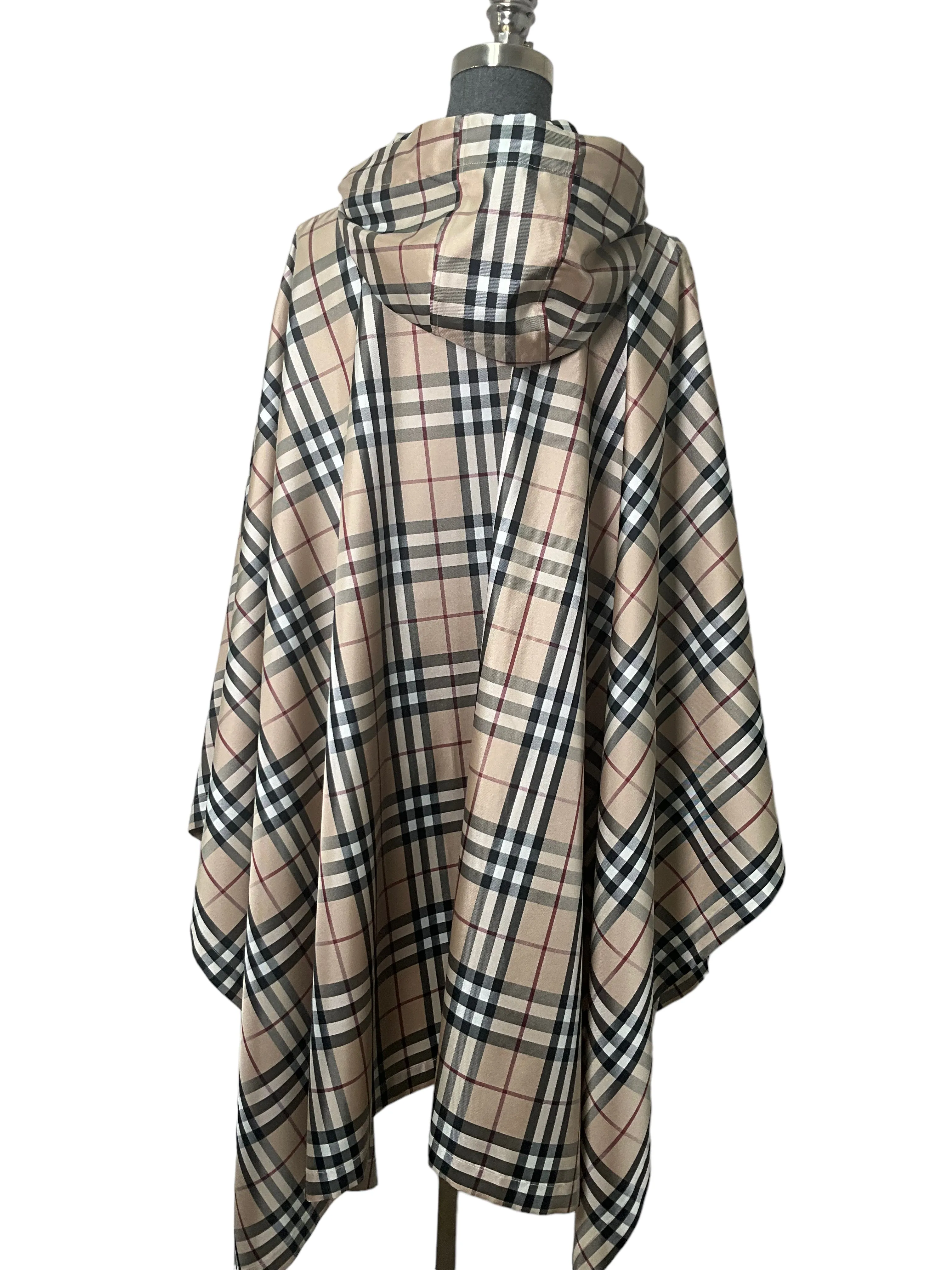 Burberry Nova Check Hooded Poncho