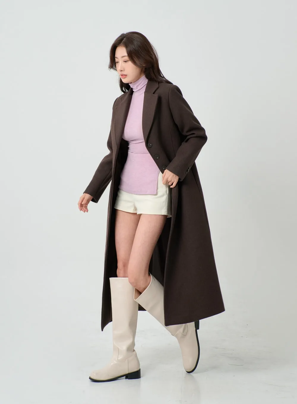 Button Long Coat IO31