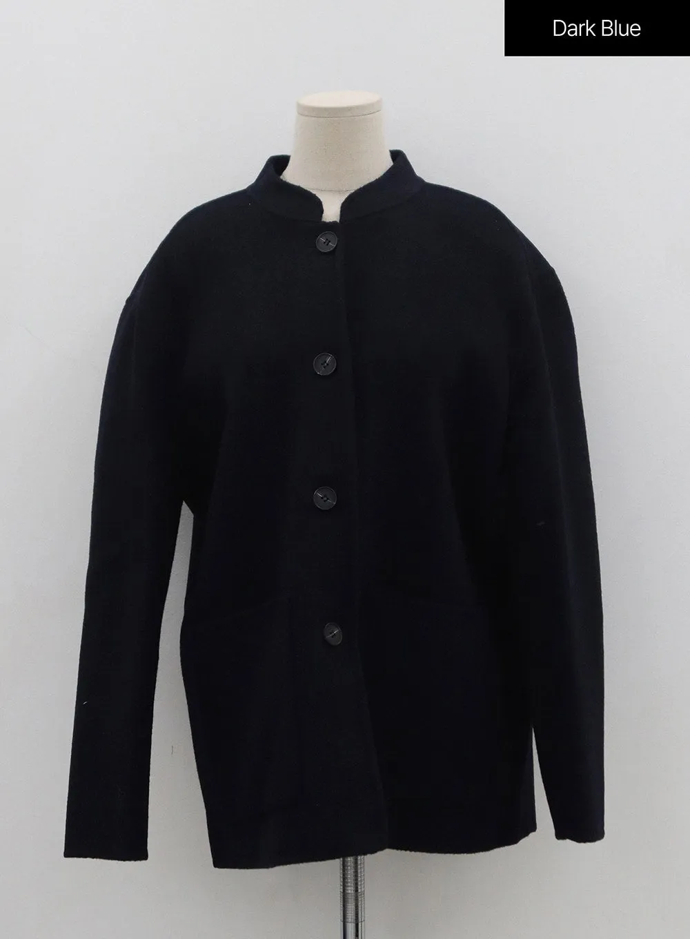 Button Round Neck Coat BN10