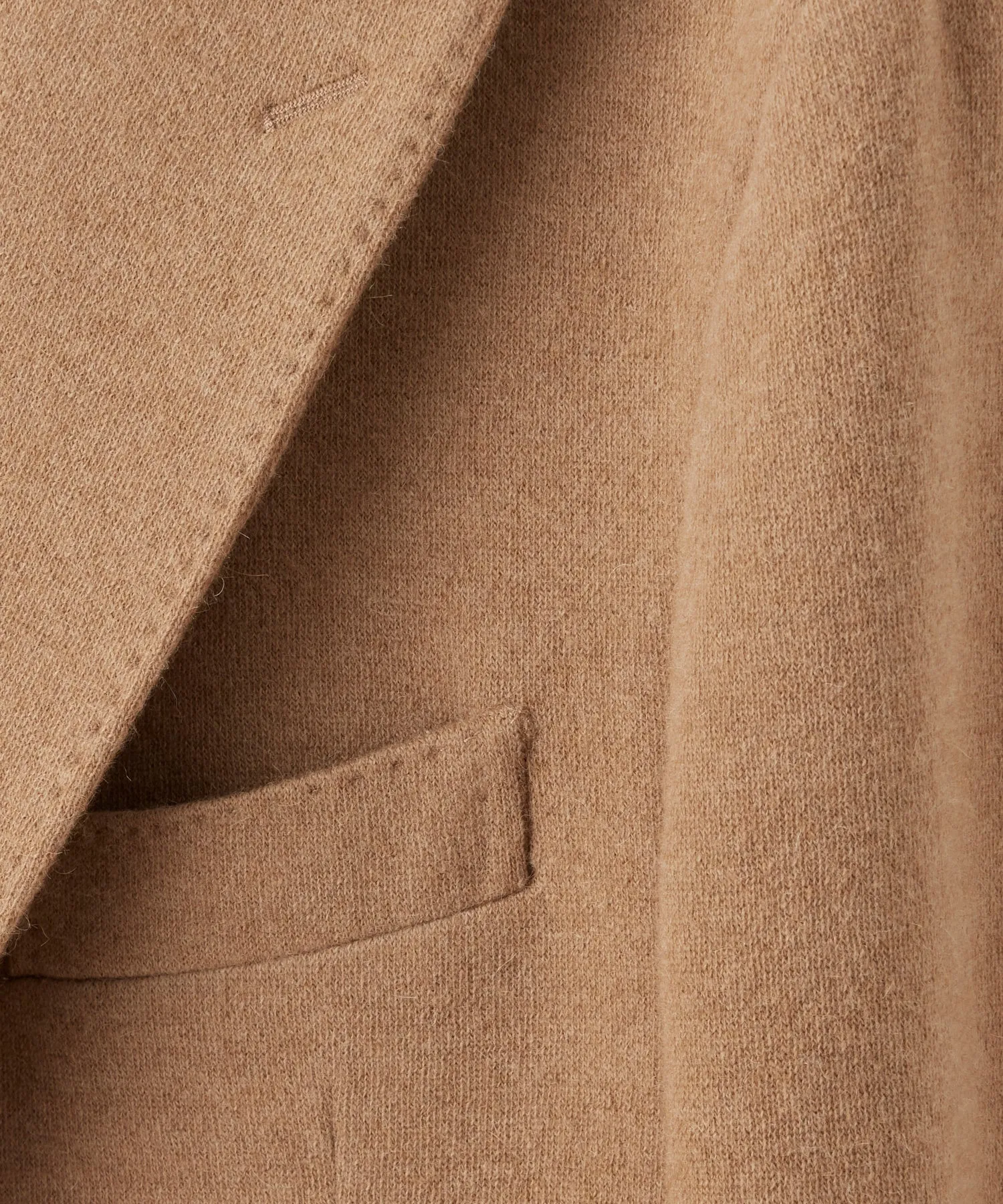 Camel Double-Breasted Sport Coat