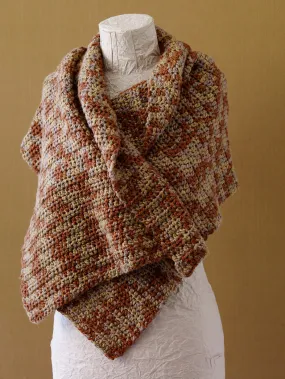 Caramel Tweed Shawl (Crochet) - Version 2