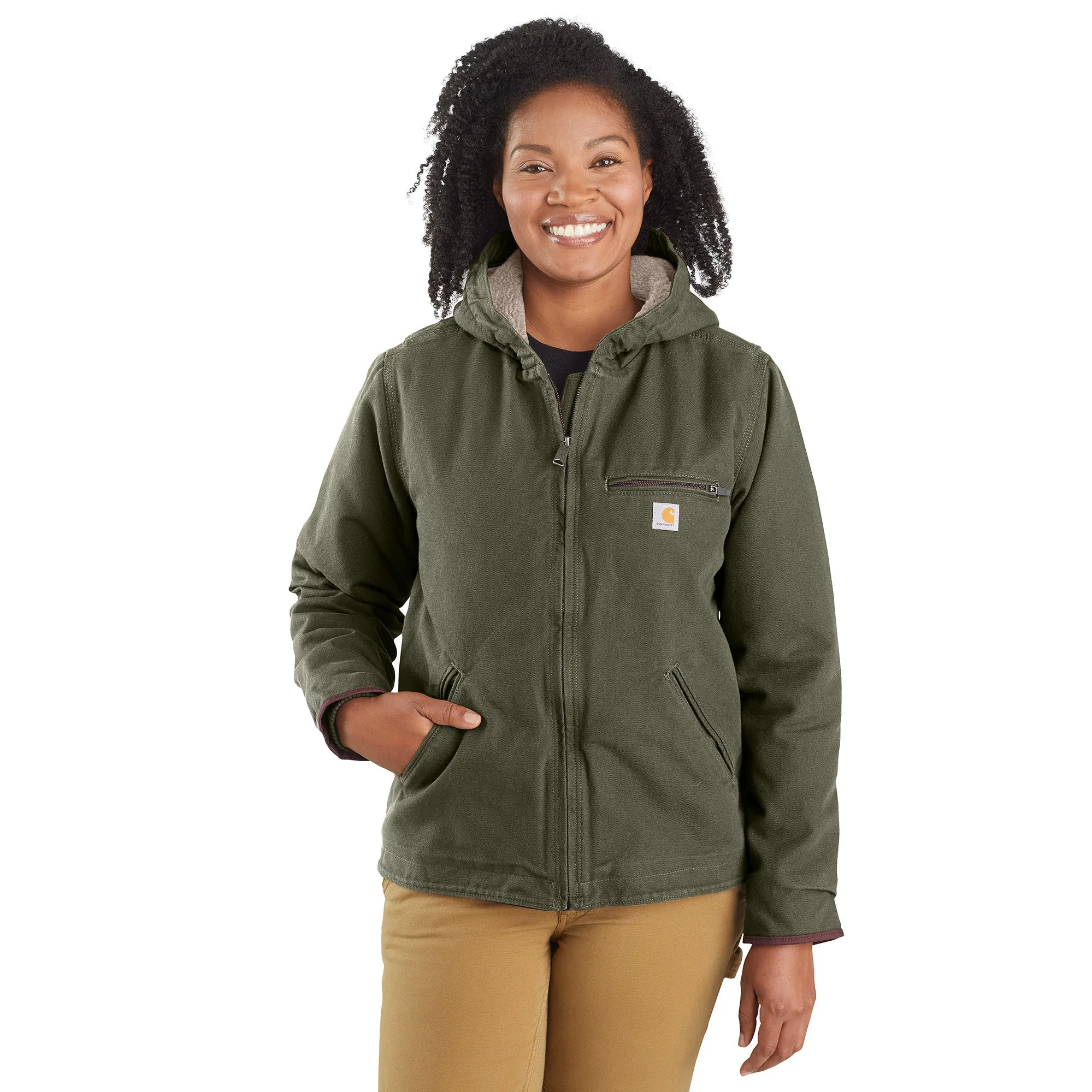 Carhartt Women's Washed Duck Sherpa Jacket