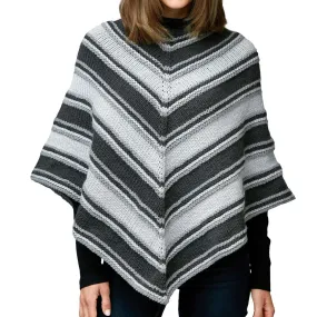 Caron Fade To Grey Knit Poncho