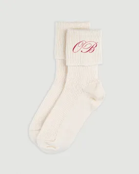 Cashmere socks in Ivory