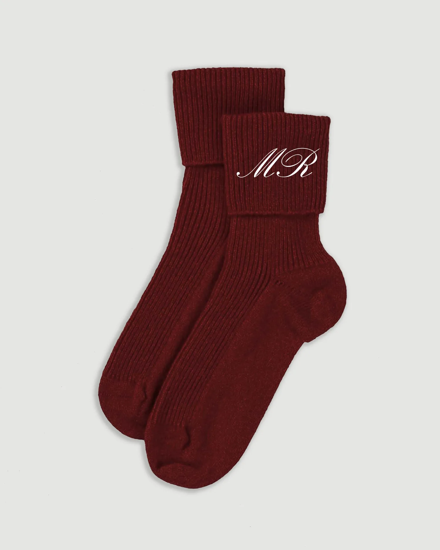 Cashmere socks in Red Wine