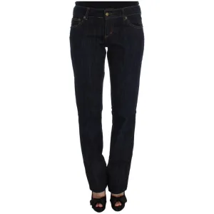 Cavalli Chic Blue Straight Fit Designer Jeans