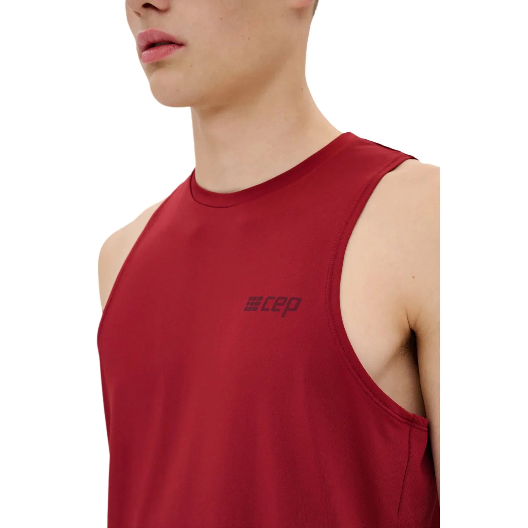 CEP Men's The Run Tank Top Round Neck v5 - Dark Red