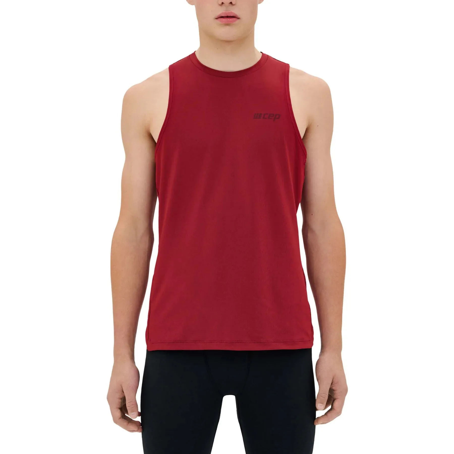 CEP Men's The Run Tank Top Round Neck v5 - Dark Red