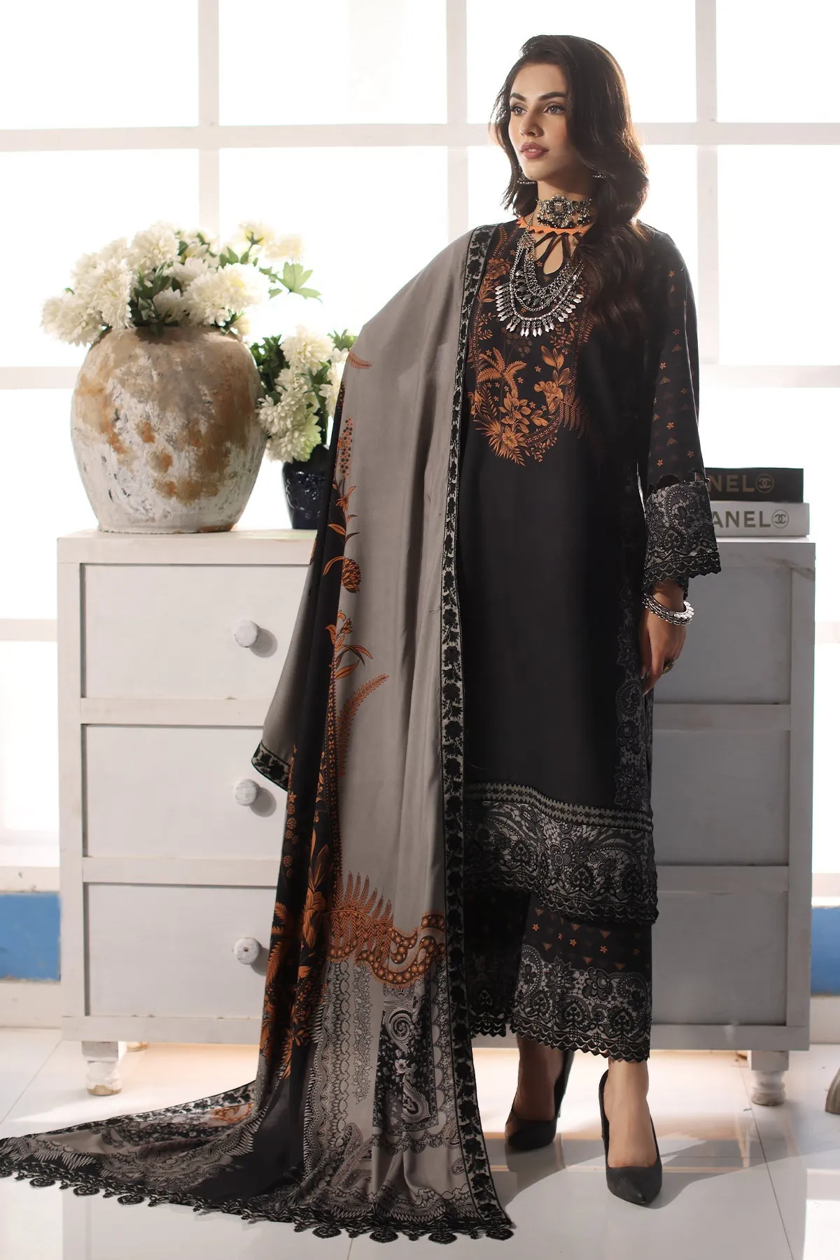 Charizma Virsa Winter Linen with Shawl – CVW4-01