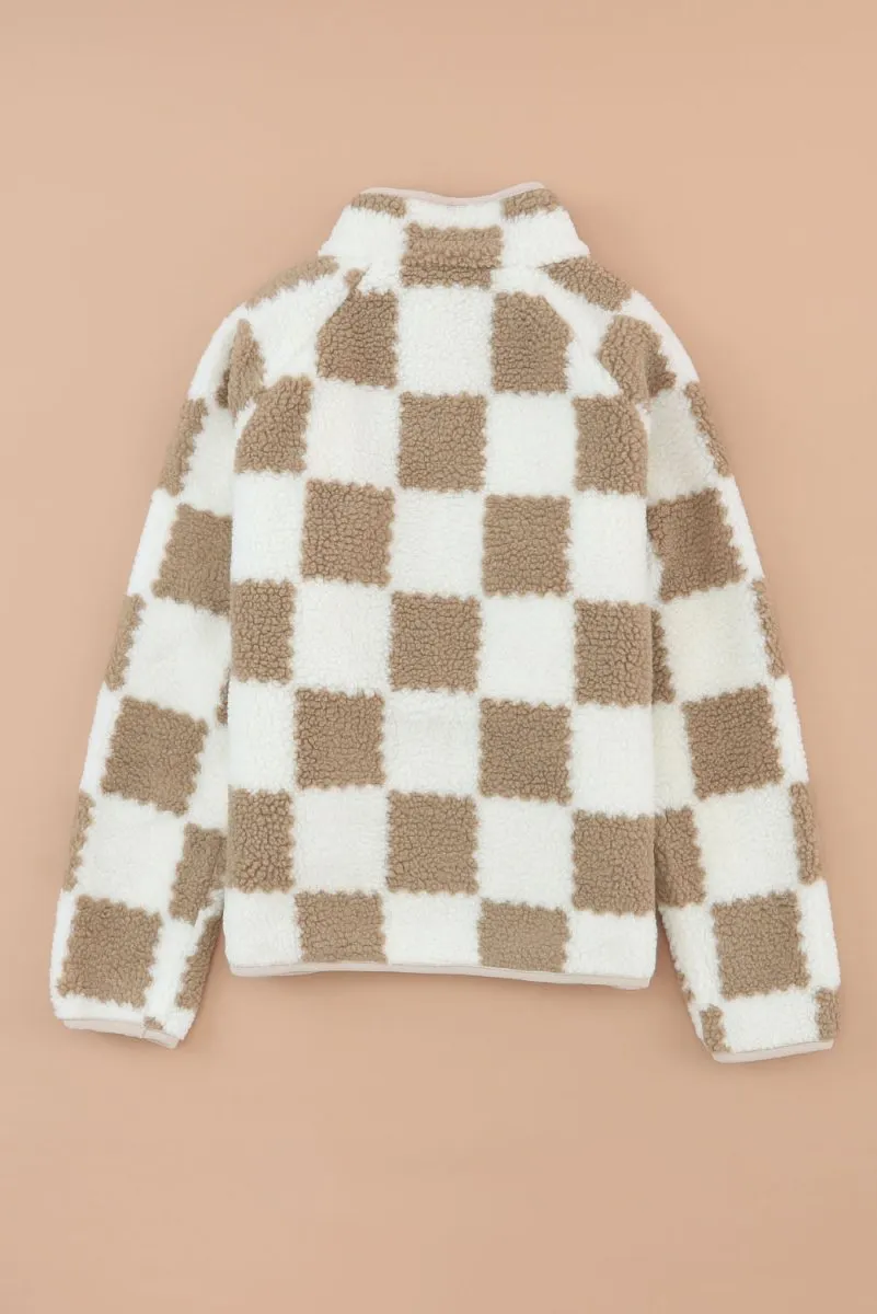 Checked Sherpa Women Jacket