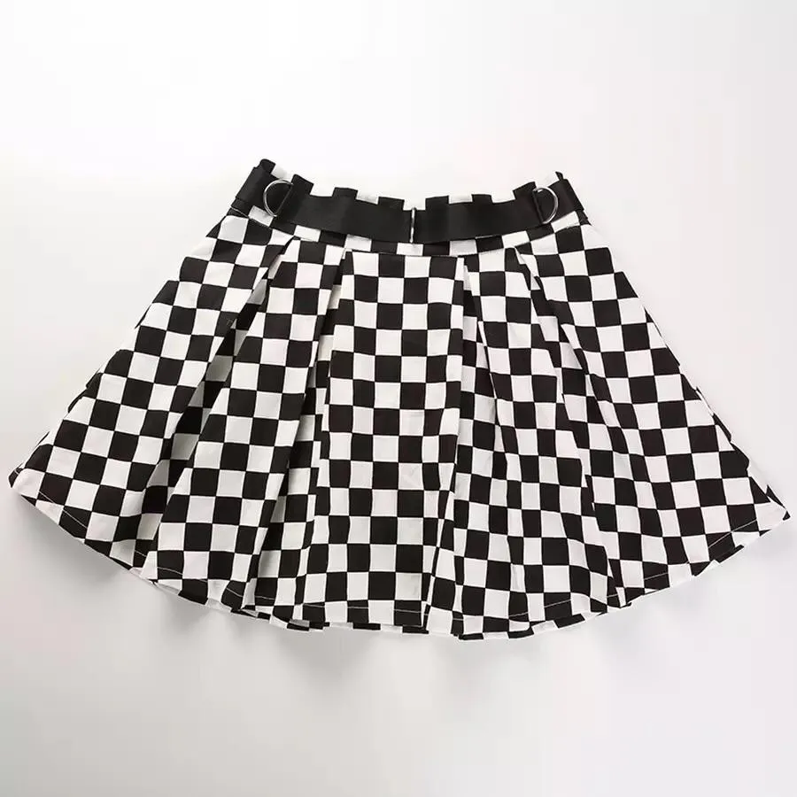 Checkered Flow Skirt 🖤